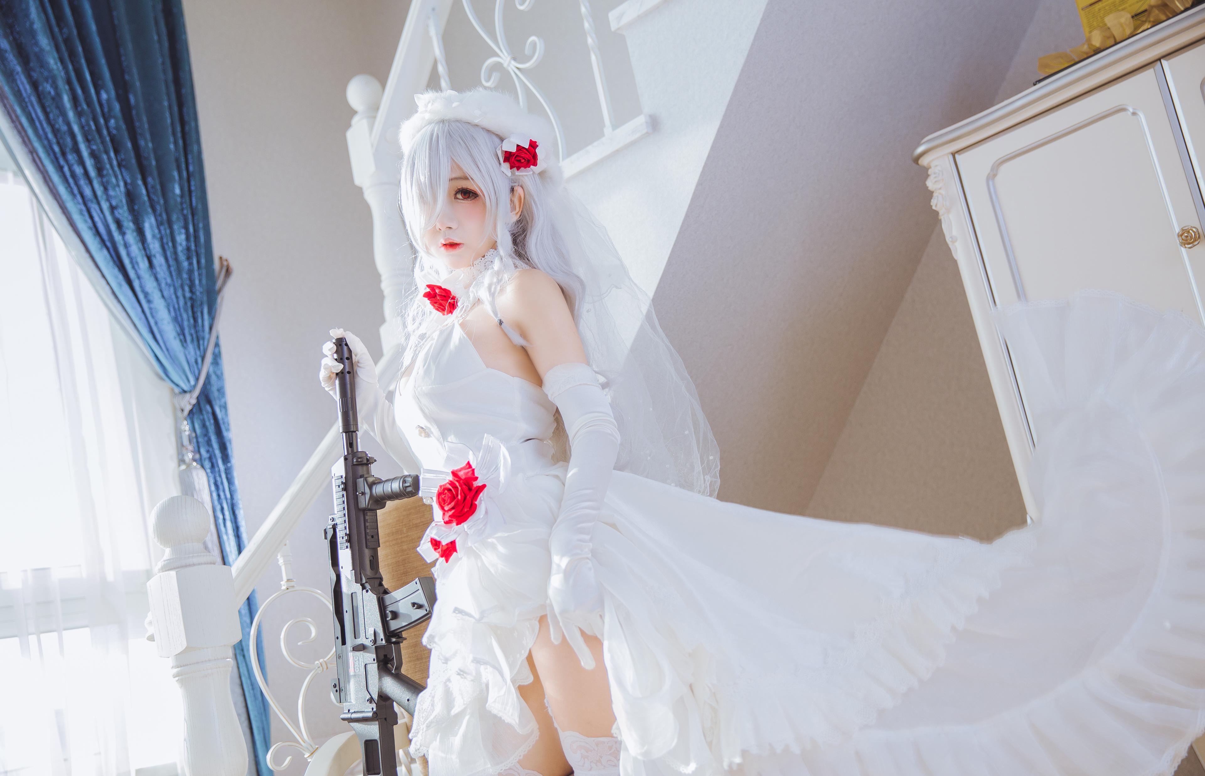喵糖映画 VOL.123 日奈娇 - 花嫁cos 21