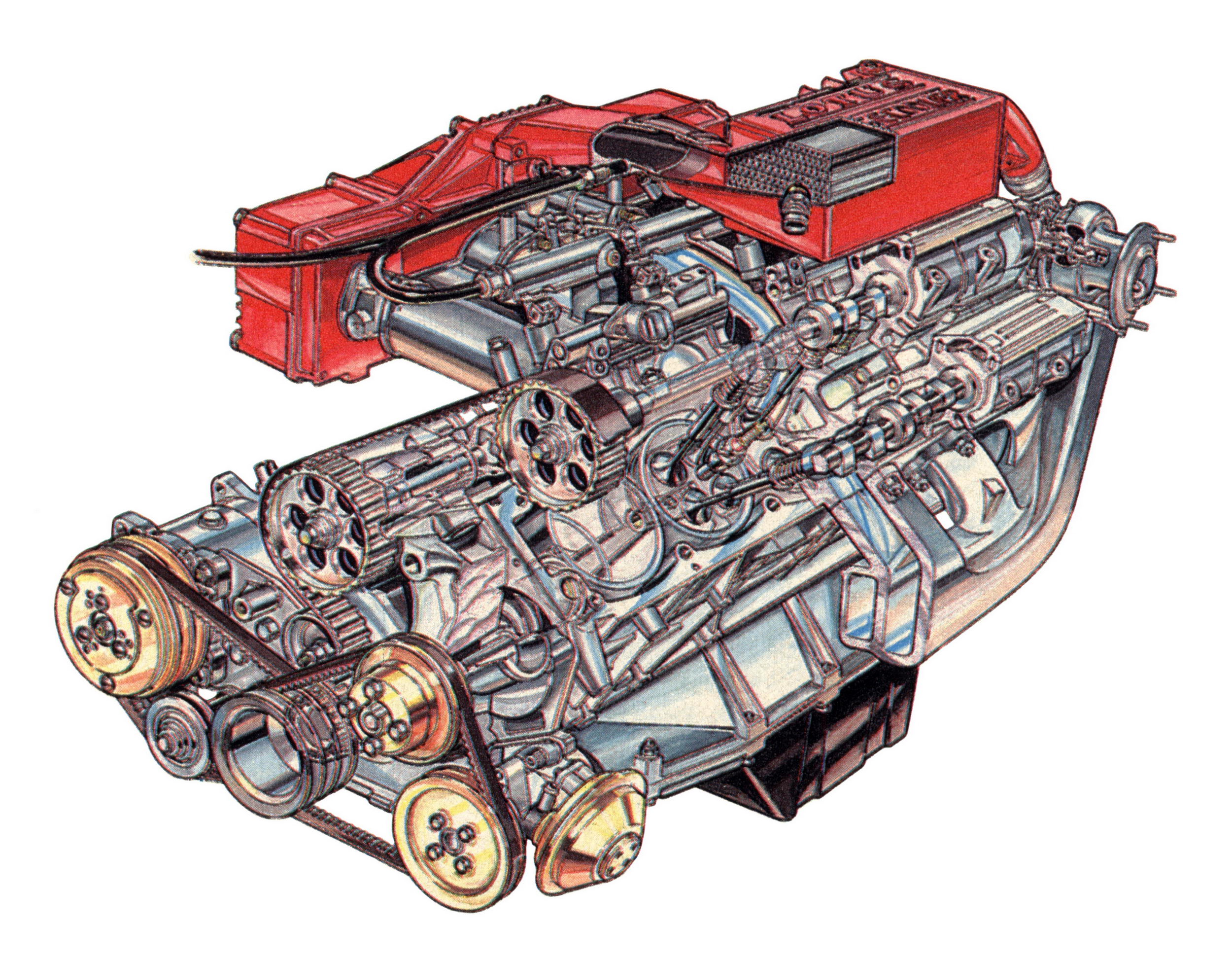 Lotus Esprit Turbo engine by artist unknown — Postimages
