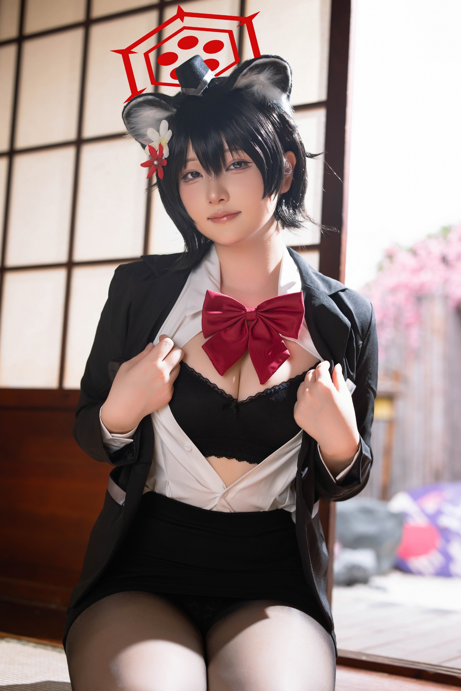 屿鱼 Yuyu 蔚蓝档案 春日椿 导游主题 Cosplay 写真集（55P｜156MB）插图