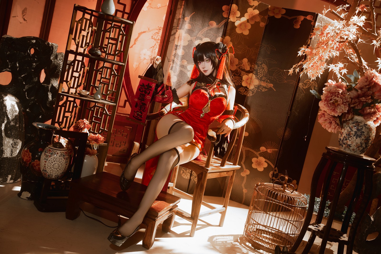 Seya-狮砸 – 25年01月限定 狂三旗袍 Cos 高清写真 1（12P-142.2MB）插图7