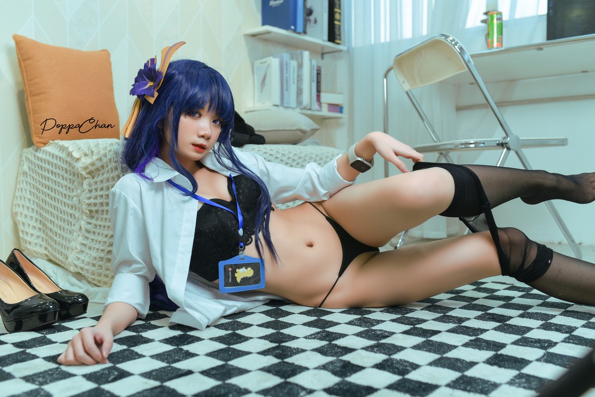 PoppaChan Raiden Shogun Officer Cosplay (Genshin Impact) – 25 Photos 3 Videos 166MB插图5