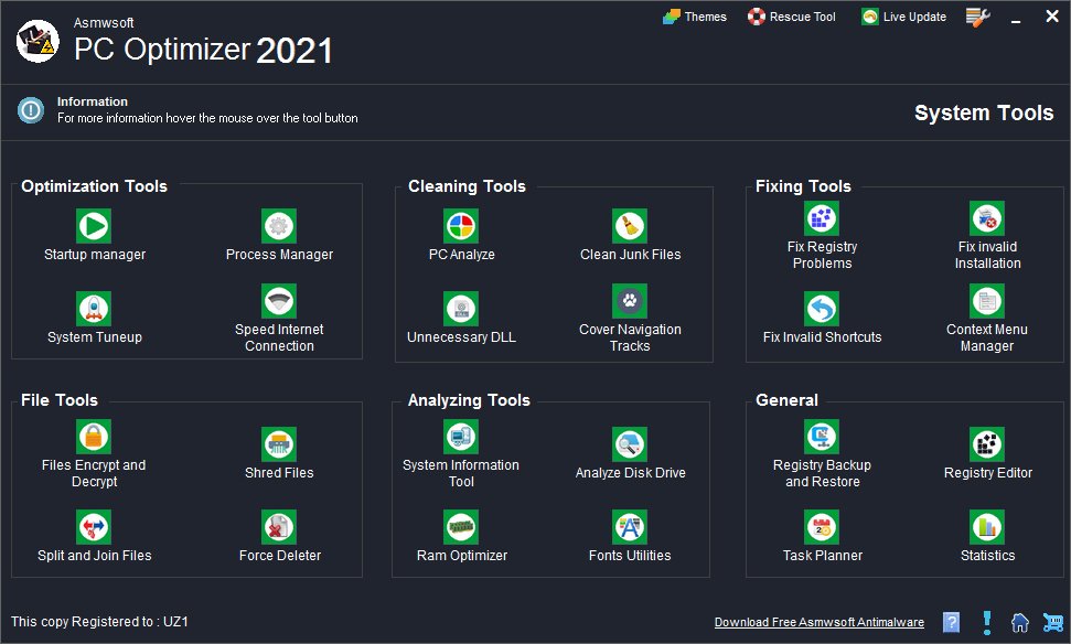 Asmwsoft PC Optimizer 2021 12.50.3230