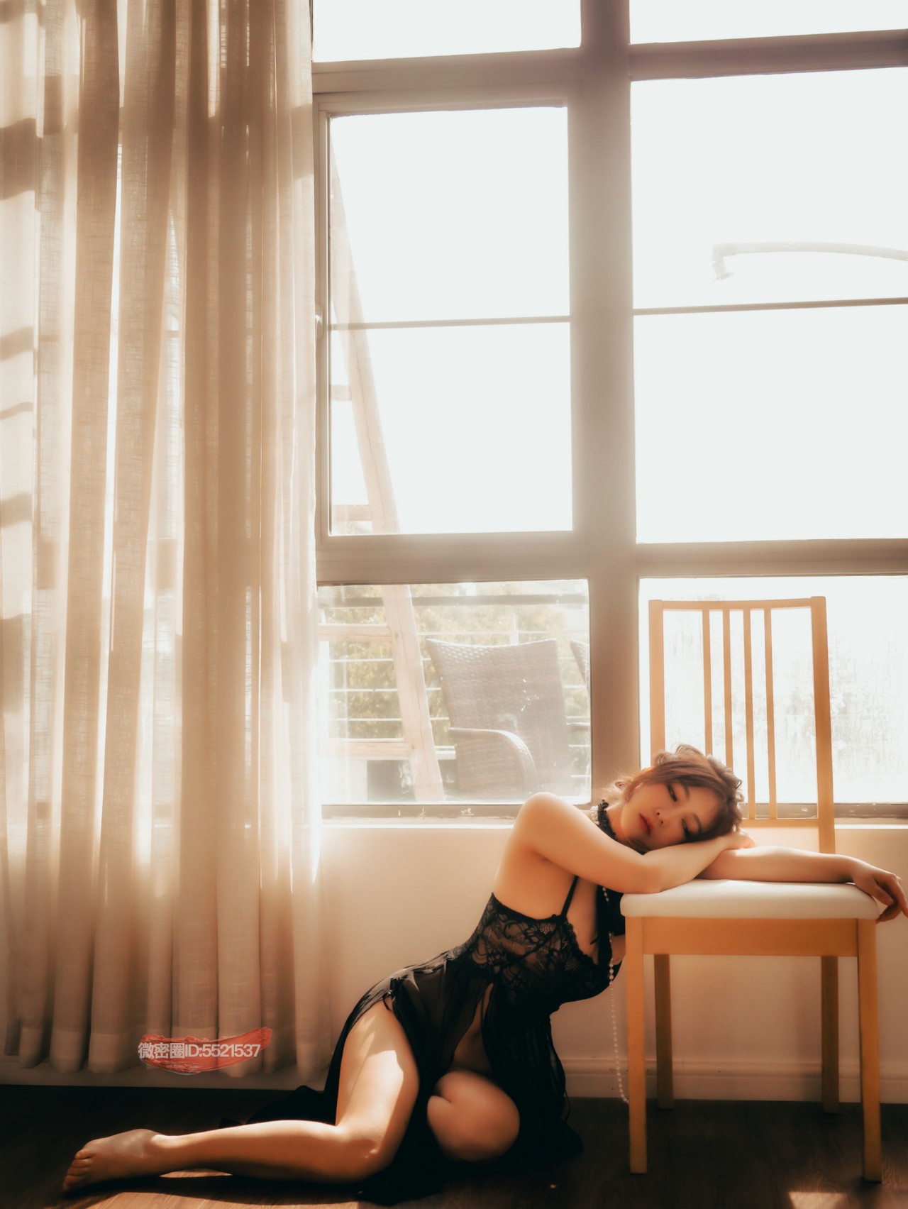 樱 晚 gigi 珍珠上的蕾丝 写真照，纯欲风天花板！插图2