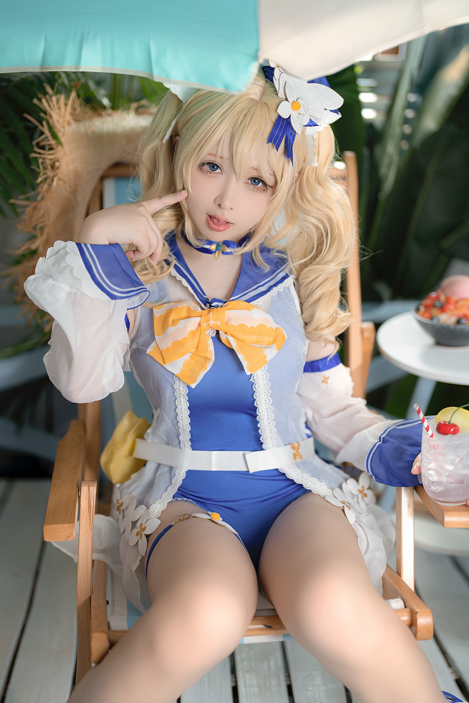 樱梨梨 芭芭拉 泳装 Cosplay 写真集｜原神角色高清摄影（30P｜576MB）插图6