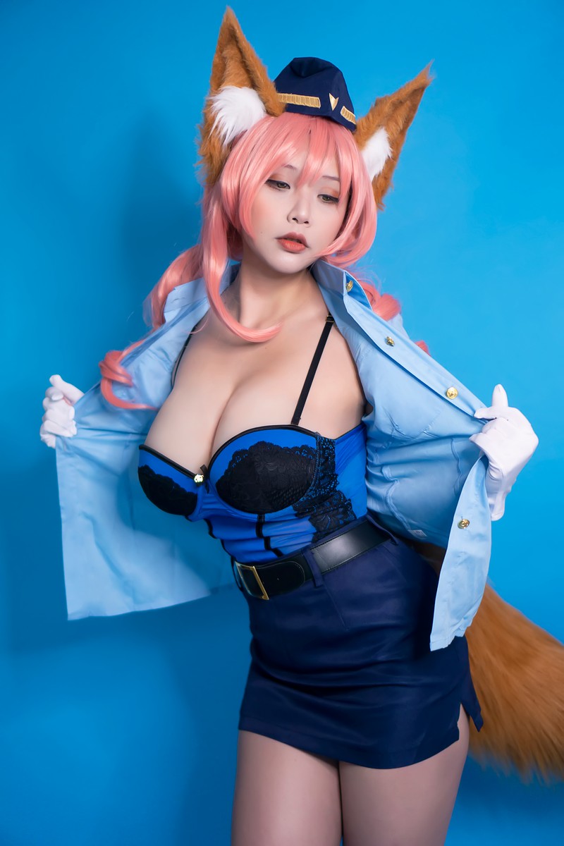Hana Bunny 玉藻前警察 Cosplay写真｜Fate Tamamo Police 高清图片合集[10P-45.9M]插图5