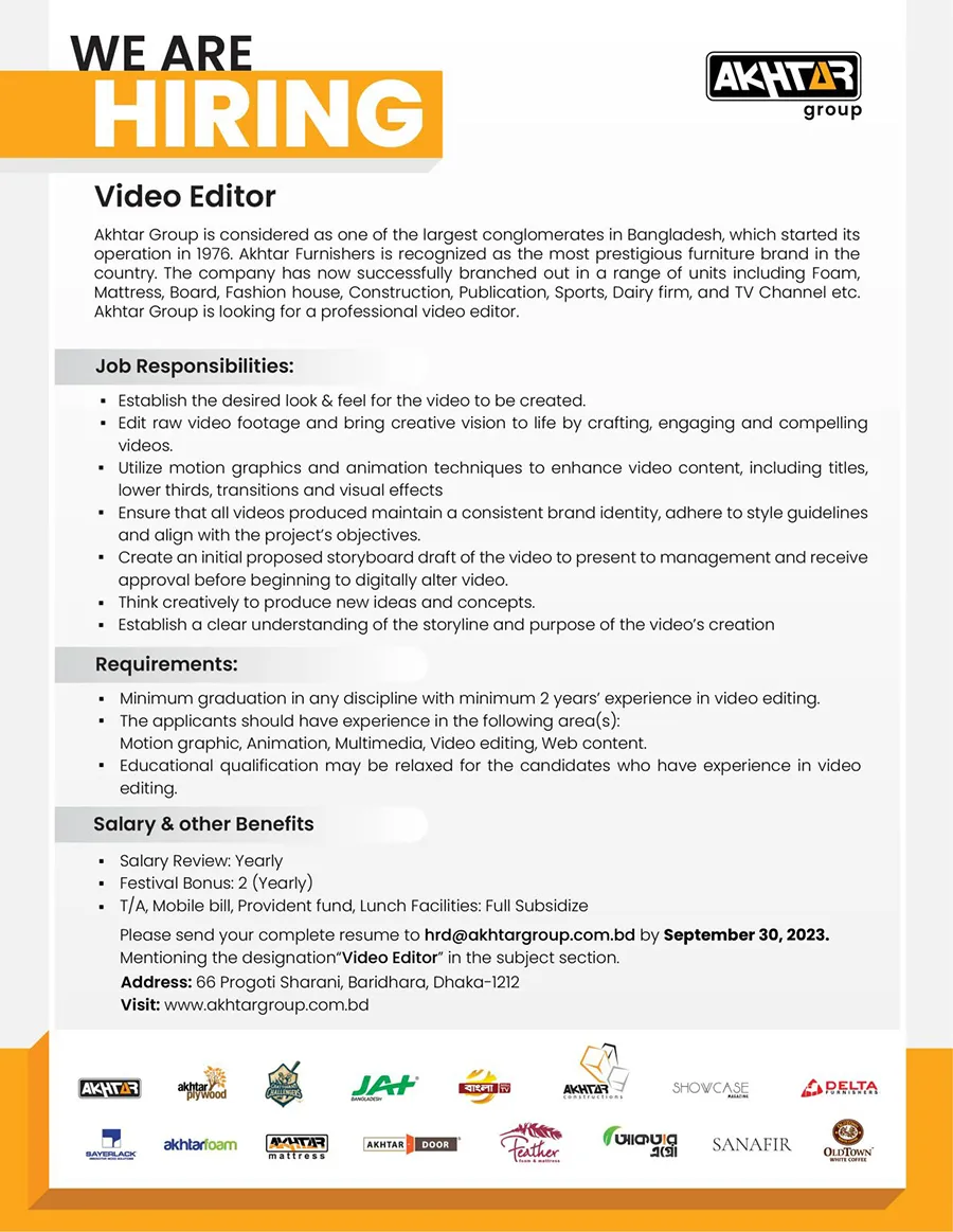 Akhtar Group Job Circular 2025