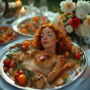 Garden wedding wom served Redhair 0 22