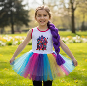 0000NEW VESTIDO TUTU RUMI + TRENZA