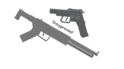 Vic's Point Blank Unsuppressed mod pack showcase featuring a collage of custom guns and weapons for Minecraft.