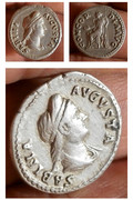 Denario de Sabina. CONCORDIA AVG. Concordia sedente a izq. Roma. 4-A85-ECC5-FE85-4915-8111-362162-A2-A214