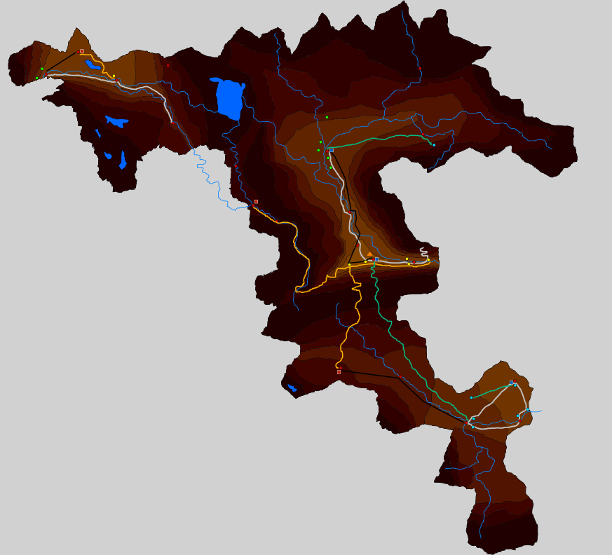 Carte des infrastructures gazières et pétrolières.