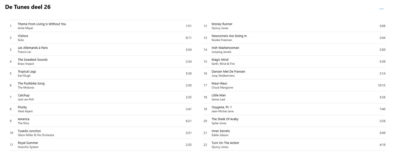 tunes back 26