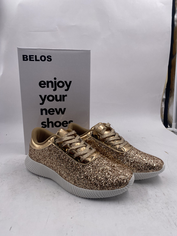  BELOS Womens Glitter Shoes Sparkly Lightweight