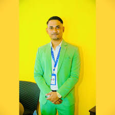 Portrait of satisfied male client in business attire with professional expression
