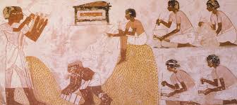 Ancient Egyptian Scribes in School