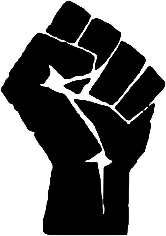 Black power fist symbol