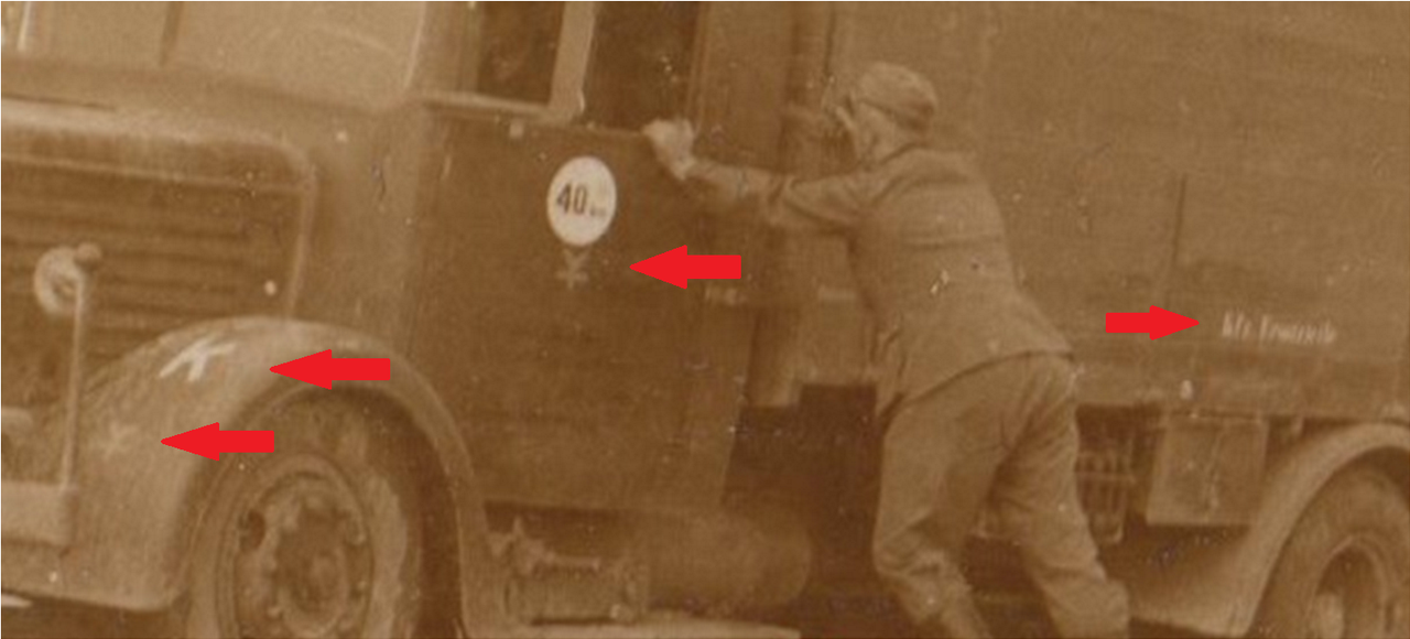 Wehrmacht Ostfront Büssing LKW Lastwagen im Schlamm Kennung Kleist1