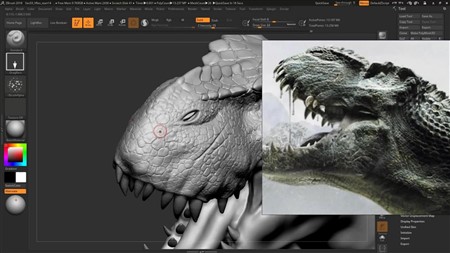 Realistic Dinosaur Sculpting in Zbrush for Game and Film