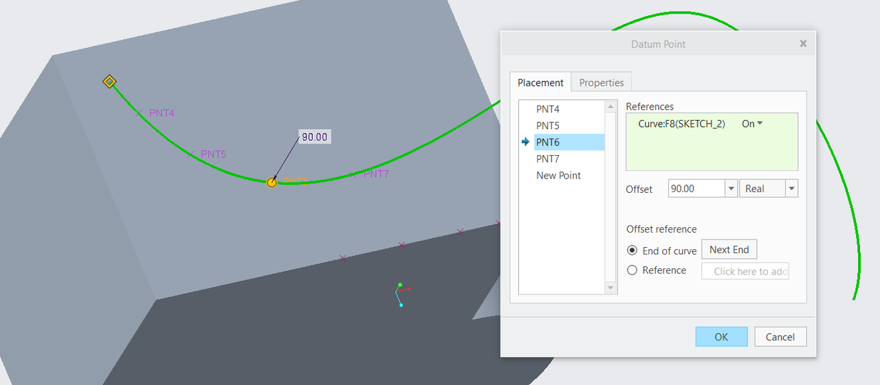 Creo Datum Point Tool