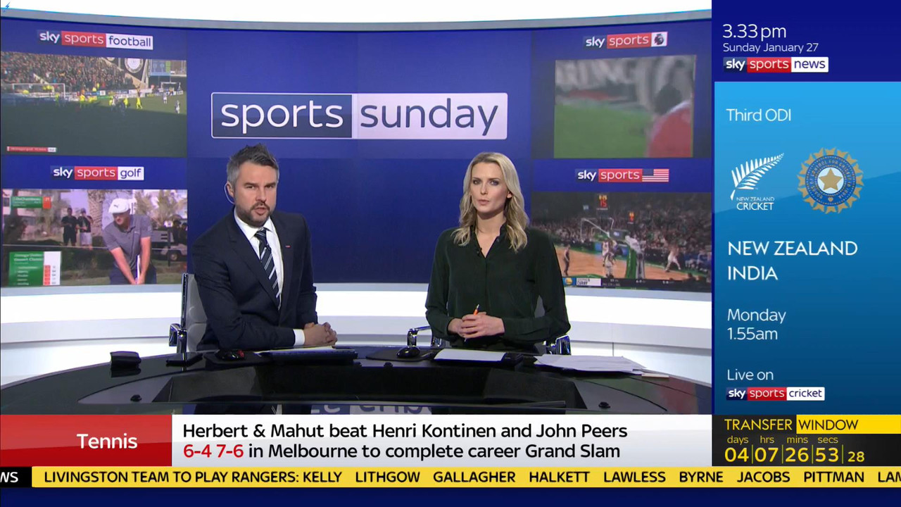 27 January - 12.00.00 - Sports Sunday. Stay in touch with the ne