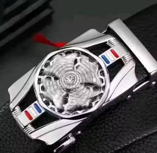 Belt for mens, combo pack of 2 belts. Silver and gold buckles set, formal and casual wear.(B102)