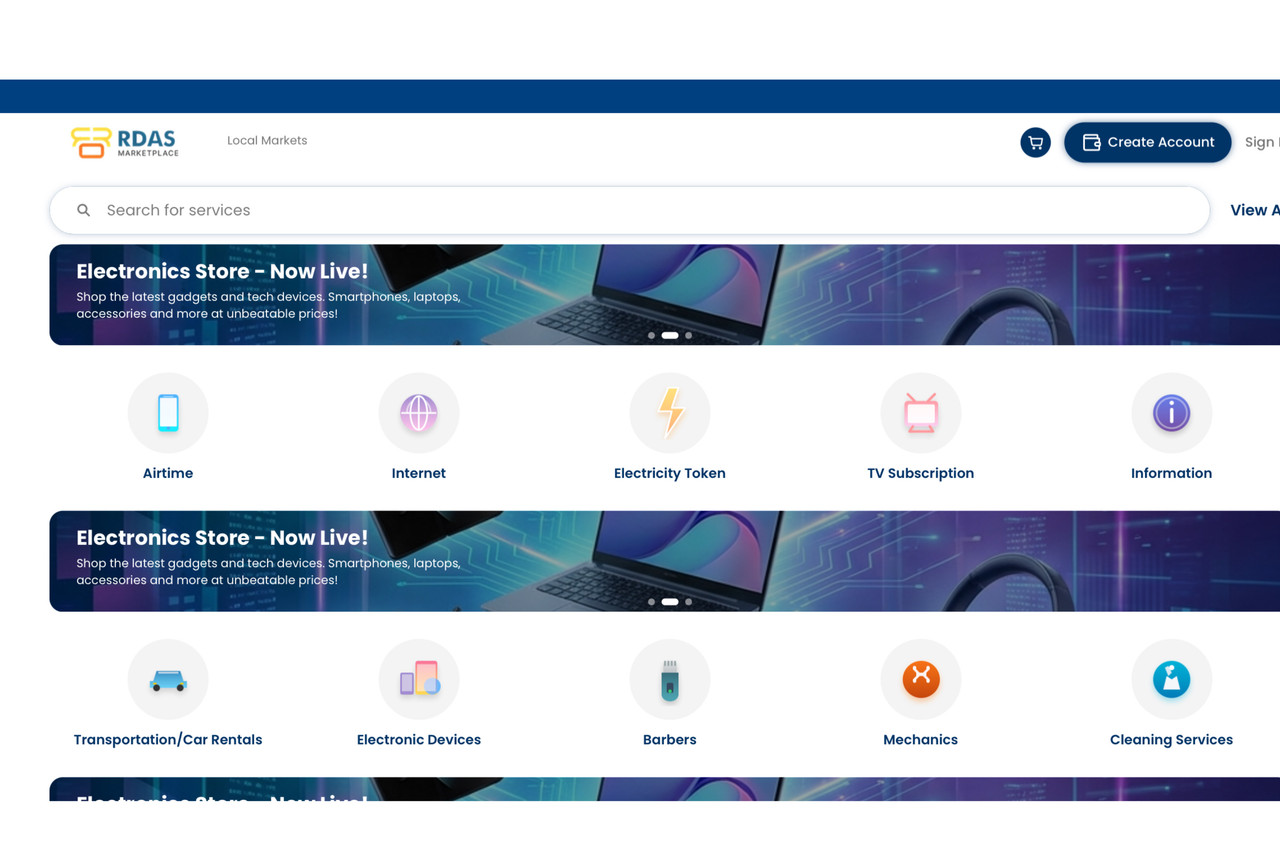 RDAS Marketplace — product screenshot
