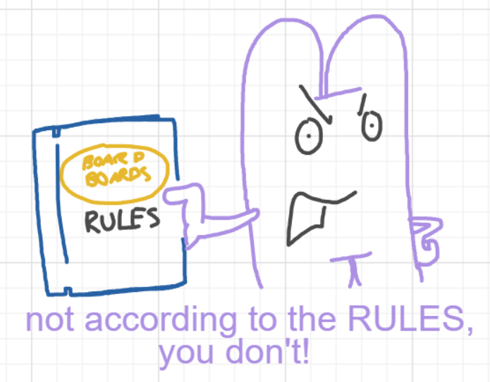 A panel from The Prime Number Few, episode eight of the Board Boards object show by Furretwalk/WalkingFurret.