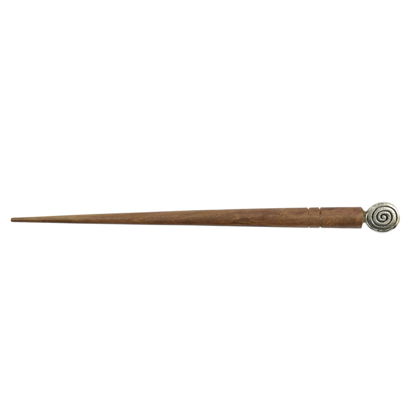Women Juda Hair Pin Wood & Metal Handmade Beautiful Design Traditional Stick Pin - Picture 29 of 40