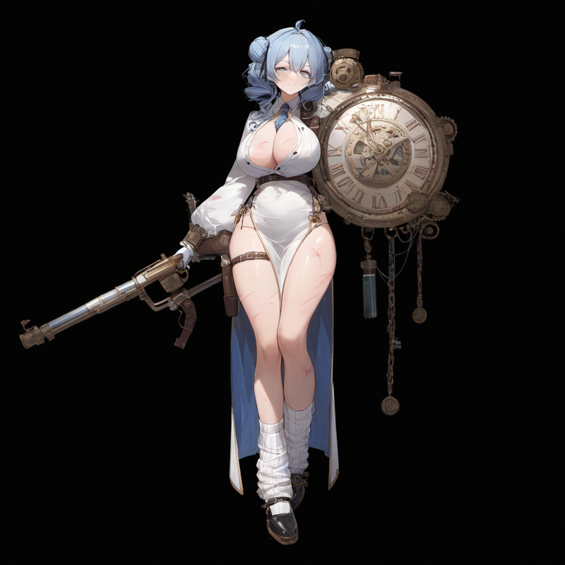 1girl, dark background, grey eyes, blue hair, curvy, loose socks, china dress, s s-1173640524