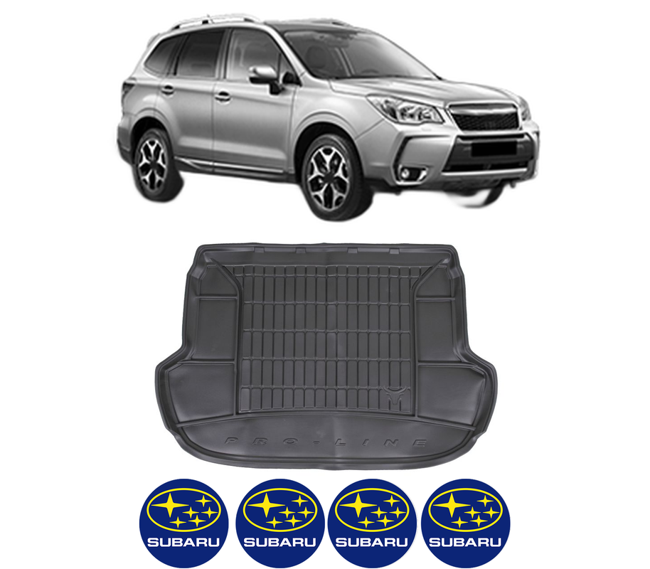 Tavita Portbagaj SUBARU FORESTER (SJ_) din 2012-2013, Protectie Portbagaj Auto, 4x Stickere auto cu SUBARU