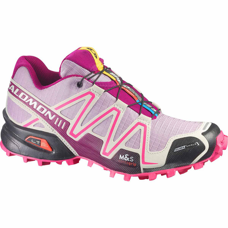 Originale Salomon Speedcross 3 Cs Donna Scarpe da Corsa - Rosa/Grigio  366402 | eBay