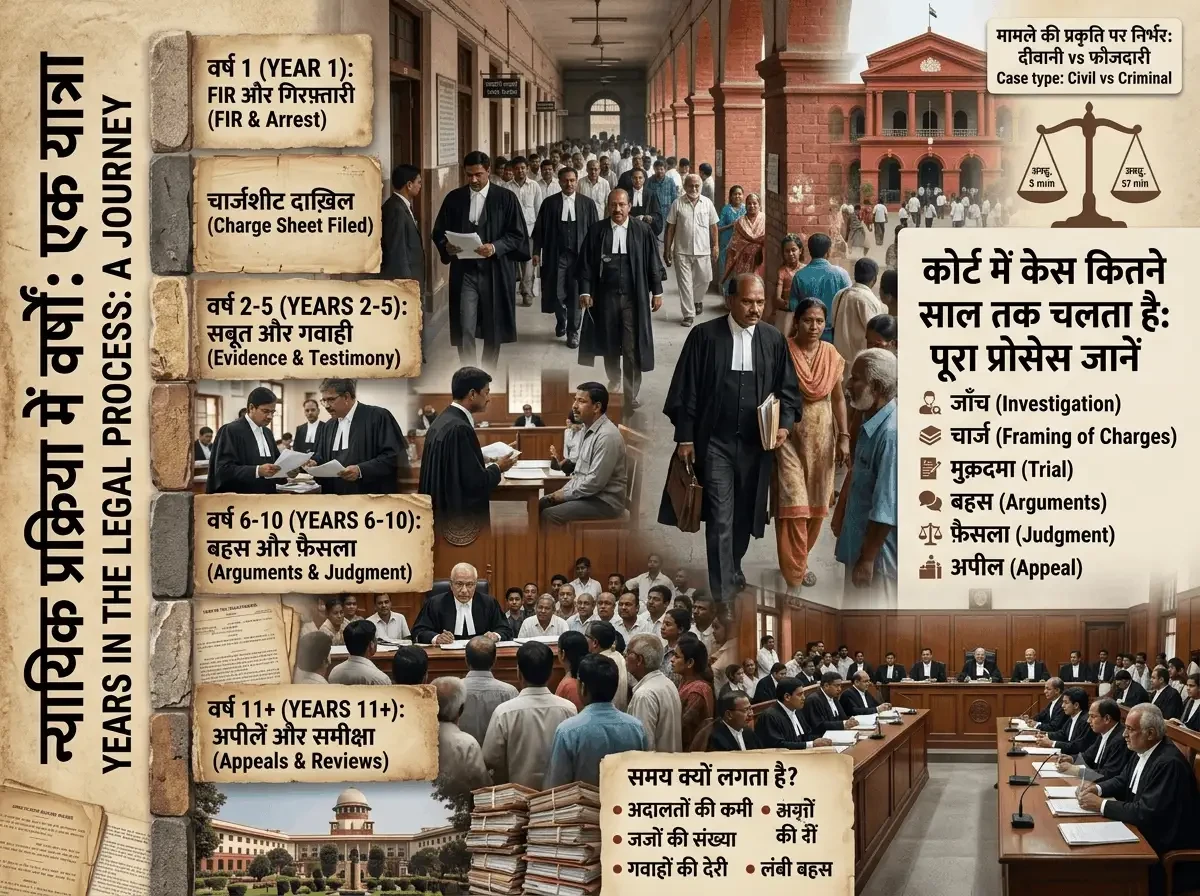 Court में केस कितने साल तक चलता है? जानिए पूरा Process