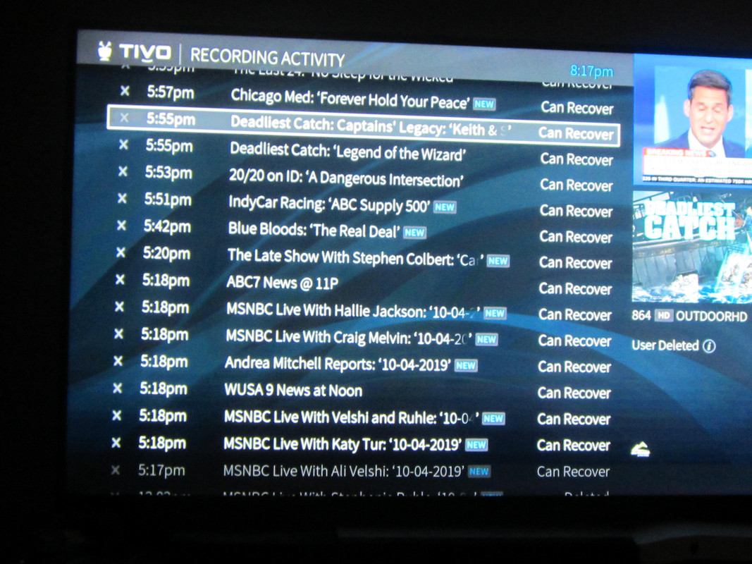 Tivo Bolt Deleting Shows With Plenty Of Space Left on HD TiVo