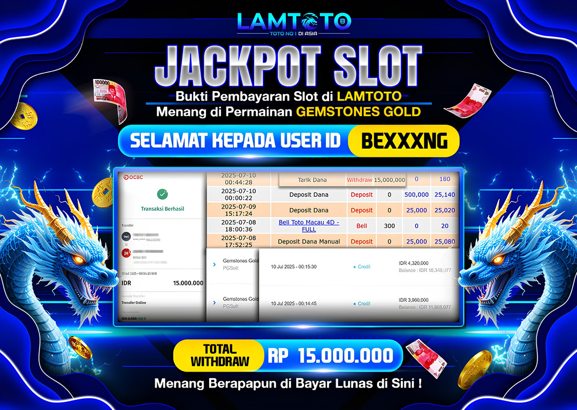 BUKTI JACKPOT LUNAS LAMTOTO