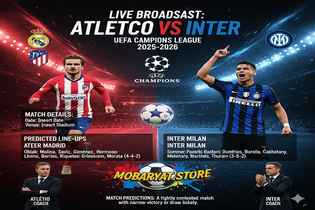 ليلة الأبطال: أتلتيكو مدريد يصطدم بإنتر ميلان – صراع تكتيكي محتدم 