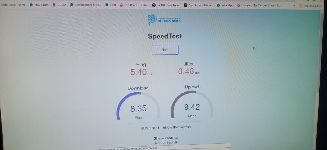 test de velocidad