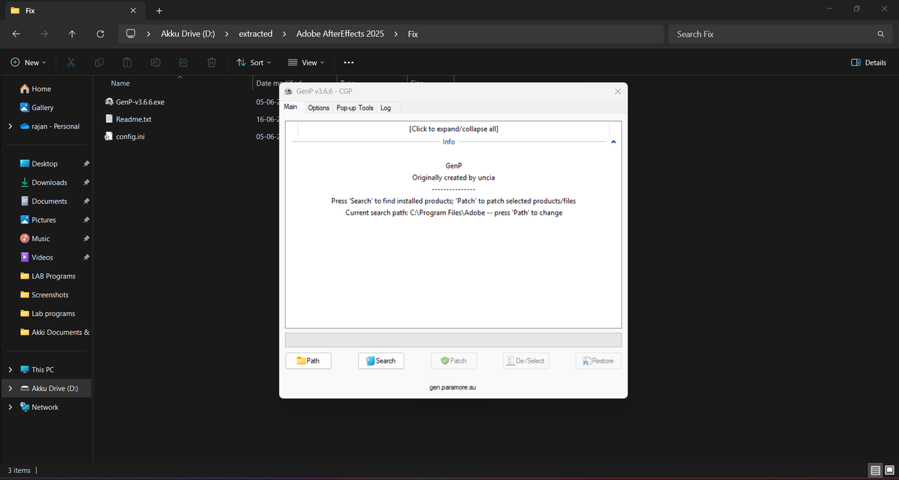 Complete installation screenshot