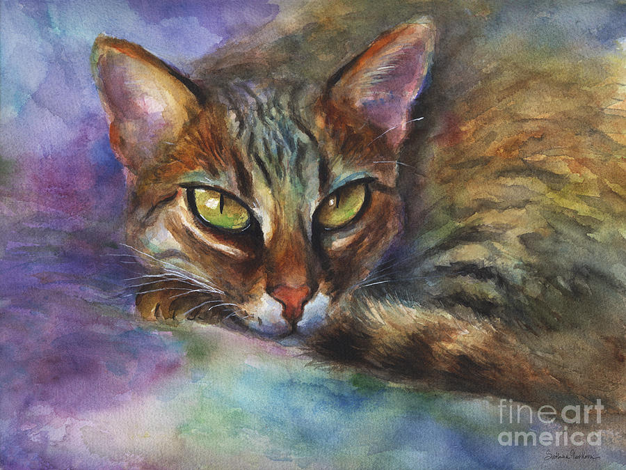 39-bengal-cat-watercolor-art-painting-svetlana-novikova
