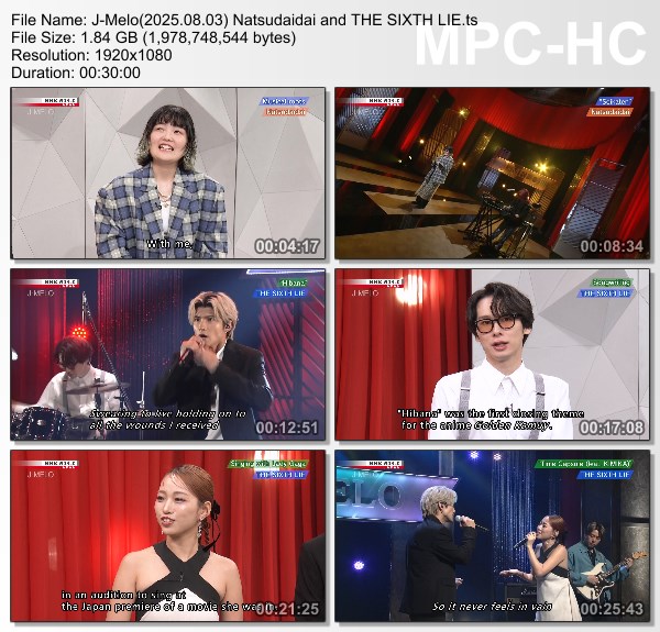 [TV-Variety] J-MELO – 2025.08.03 Natsudaidai and THE SIXTH LIE