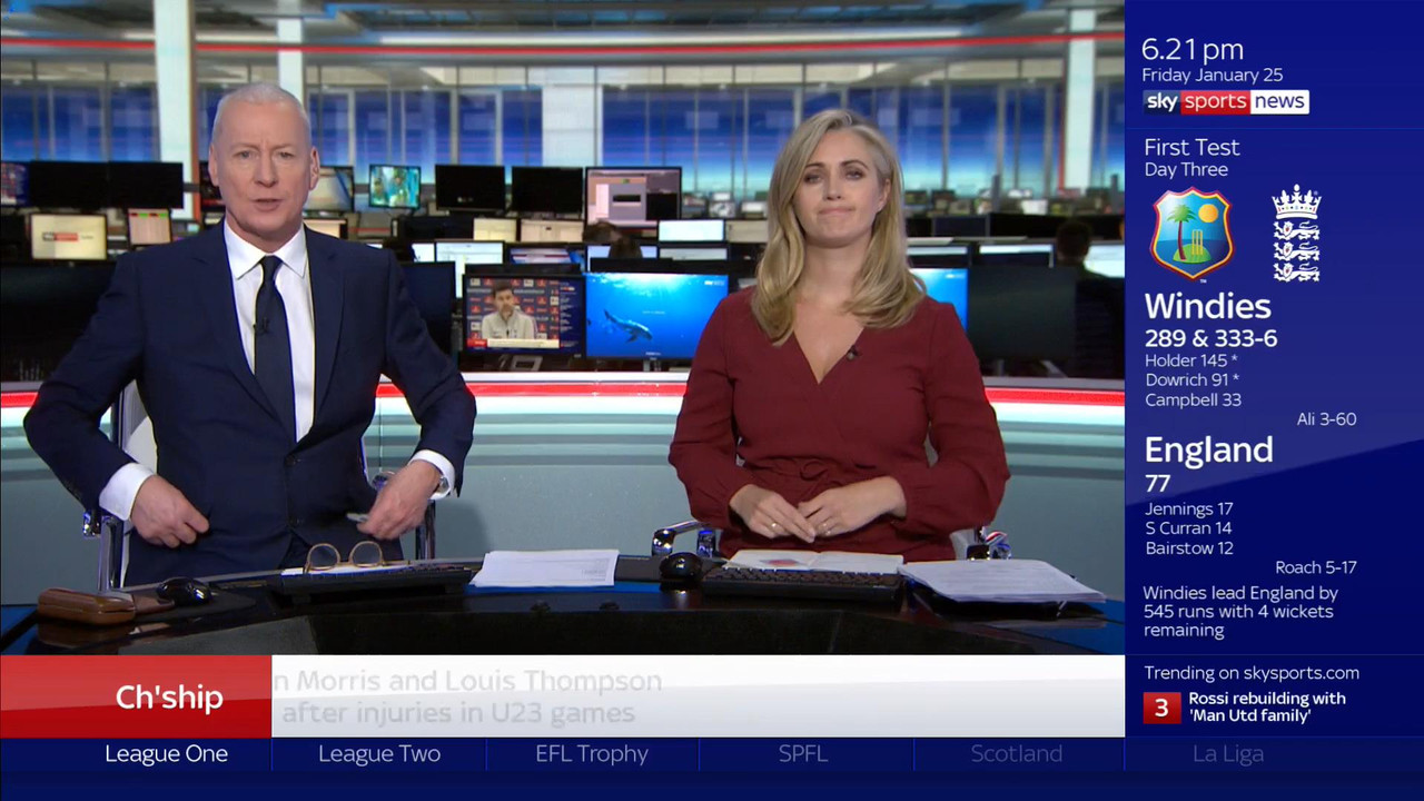 25 January - 18.00.00 - Sky Sports News At 6. A comprehensive ro