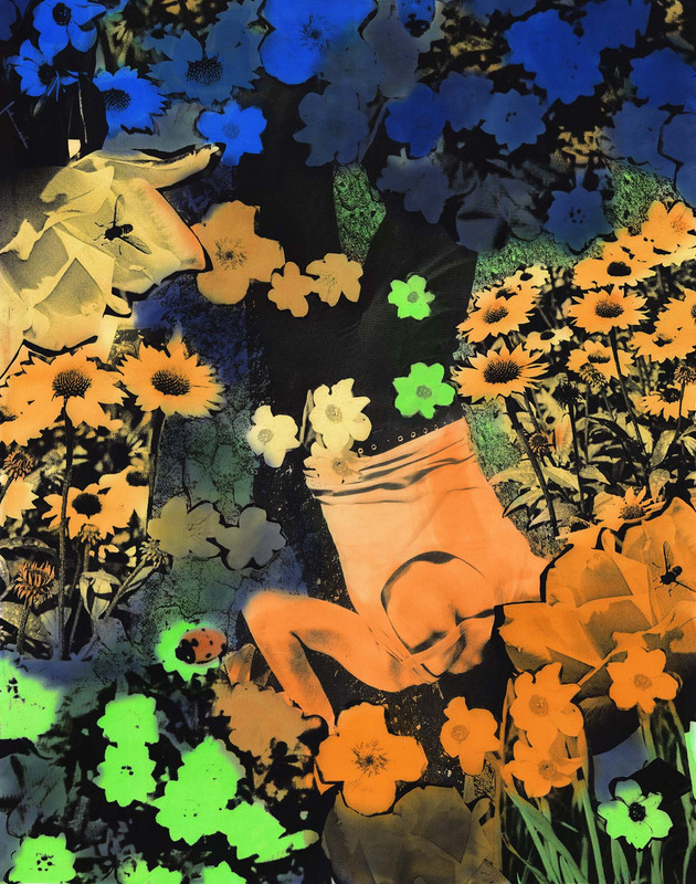 Acid dye painting