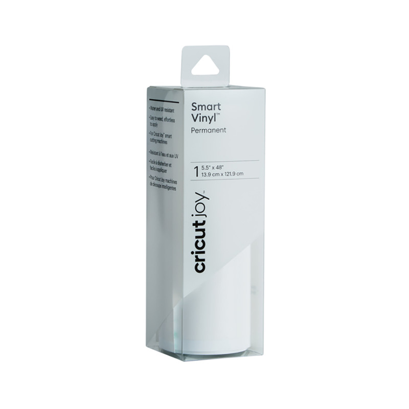 Rollo de vinilo Cricut Joy Smart Vinyl en color blanco.