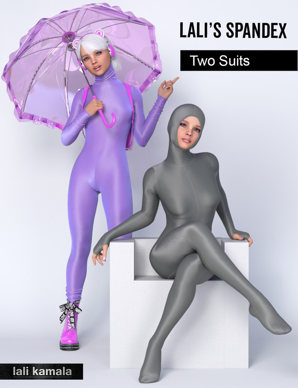 Lali&#039;s Spandex Two Suits dForce for Genesis 8 and 8.1 Females (UD 2021-12-02)