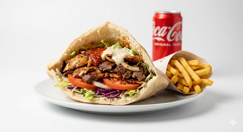 Menú Pan Pita Kebab Completo