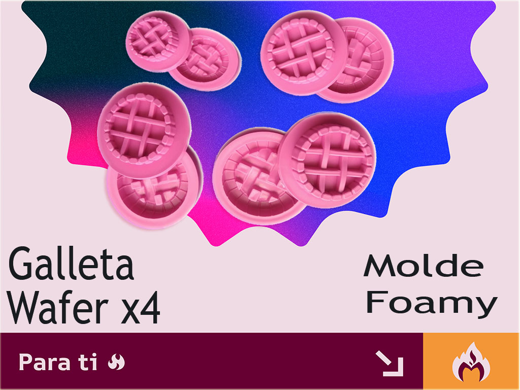 Molde para fomi galleta wafer redonda para goma eva y porcelana fría