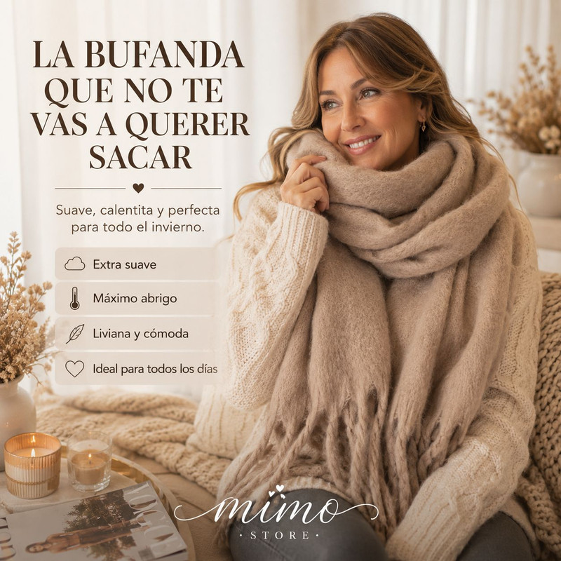 Bufanda Nube detalle tejido