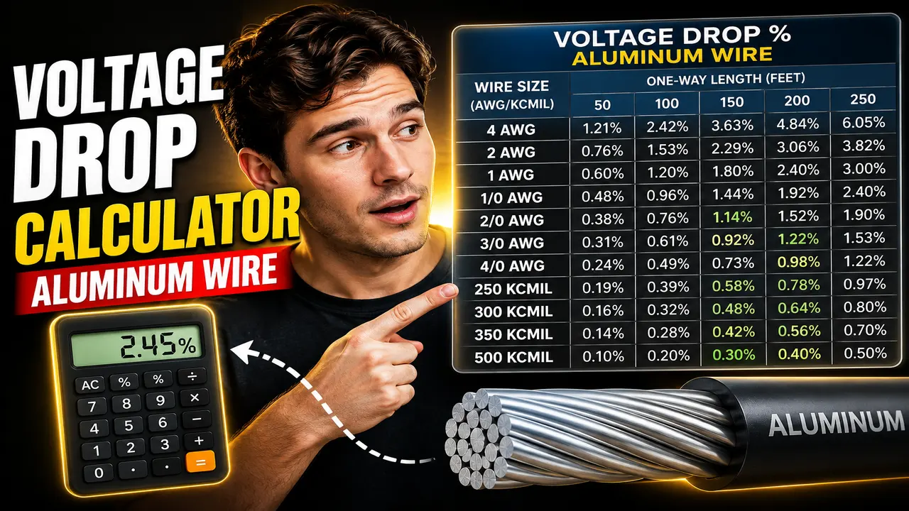 Voltage Drop Calculator For Aluminum Wire Chart
