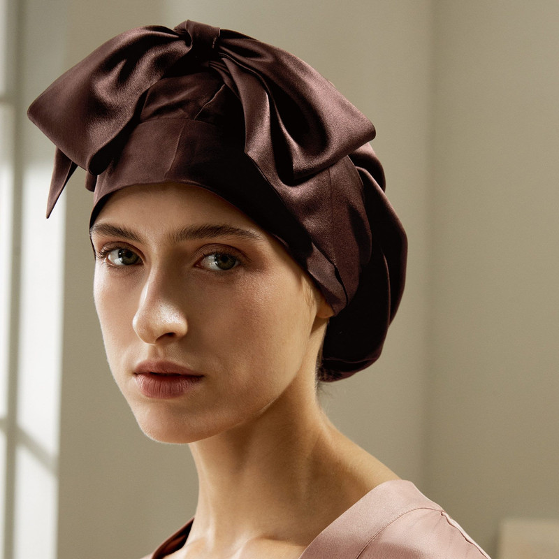 Seiden Bonnet für Haarschutz