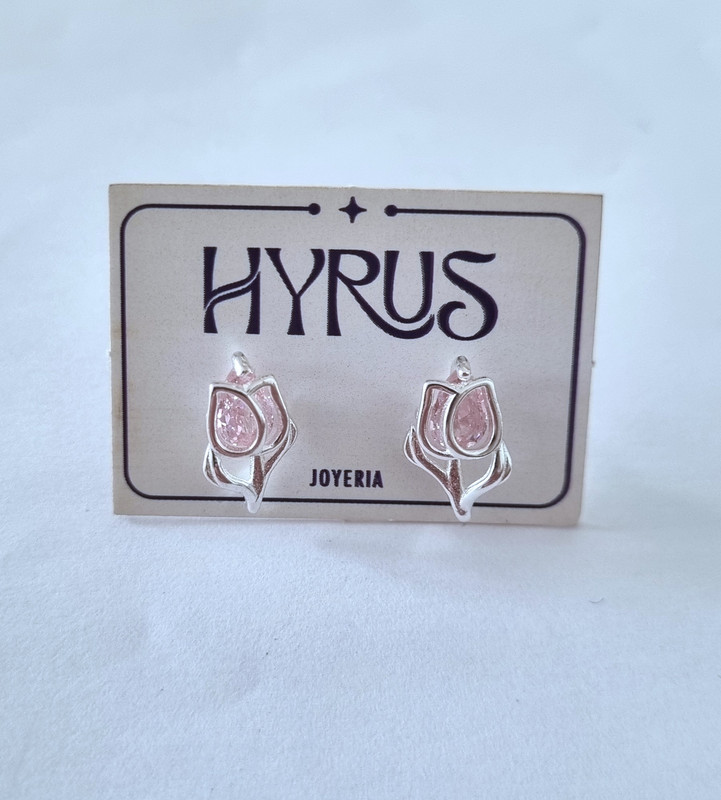 Arete de Tulipán rosa #00210