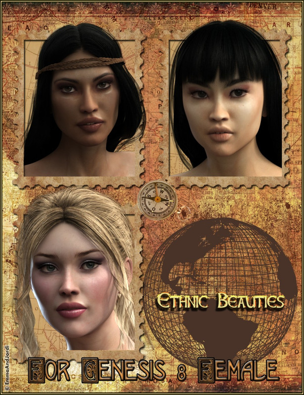 00 main ej ethnic beauties for genesis 8 females daz3d